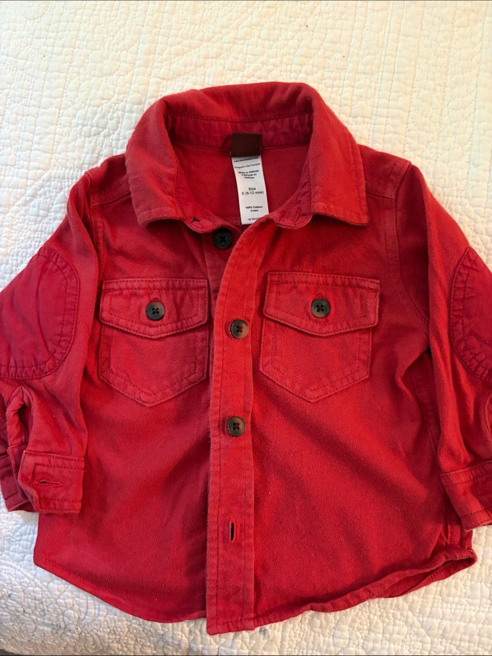 Tea Collection Red Toddler Button-Up Shirt